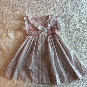 Cecil and Lou x Cameran Eubanks Pink and White Floral Baby Dress